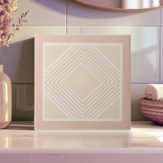 Carreau Modern Geometric Abstract Pat#11 Rose Gold ID1192