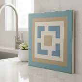 Carreau Modern Geometric Abstract Pat#11 Teal ID1192