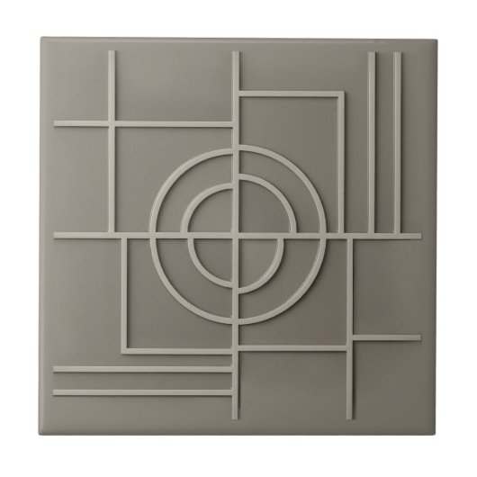 Carreau Modern Geometric Abstract Pat#29 Warm Gray ID1192 (Devant)
