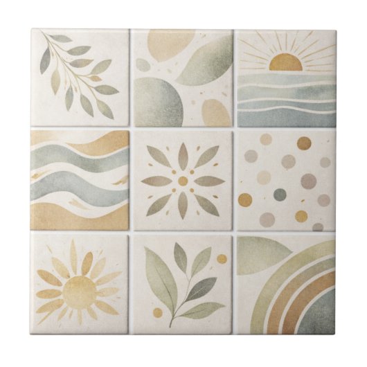 Carreau Modern Handcrafted Ceramic Tile – Artisanat Modern (Devant)