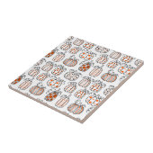 Carreau Modern Minimalist Pumpkin – Orange Abstract (Côté)