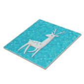Carreau Modern Reindeer Deer Art Holiday Decorative Tile (Côté)