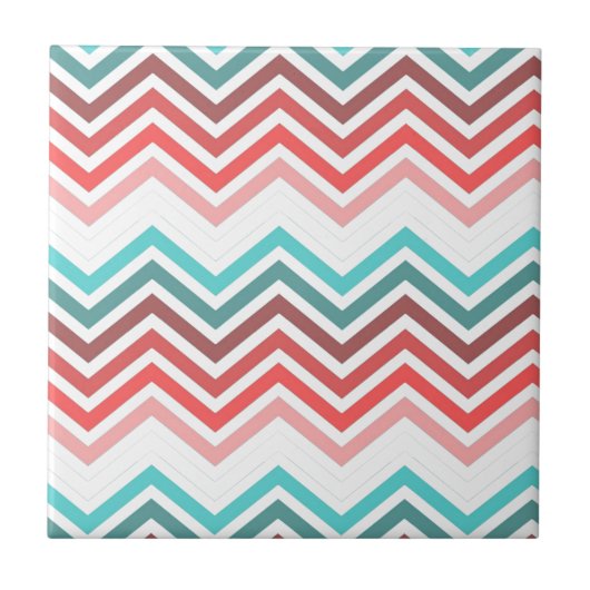 Carreau Modern, trendy, colorful chevron zigzag (Devant)