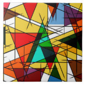 Carreau Modern Triangle Colorful Geometric  (Devant)