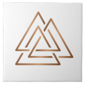 Carreau Modern Trinity Knot Tile - Minimalist Bronze (Devant)