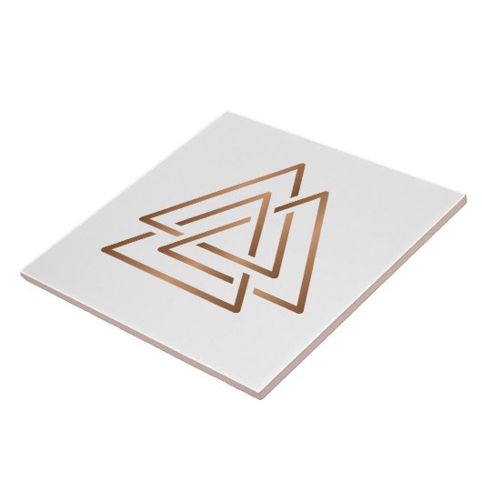 Carreau Modern Trinity Knot Tile - Minimalist Bronze (Côté)