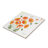 Carreau Modern Watercolor Poppies (Côté)