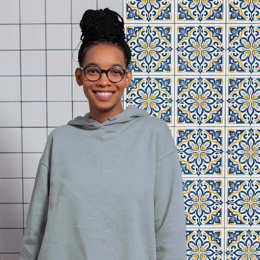 Carreau Moderne Azulejo Bleu Jaune Portugais Lisbonne