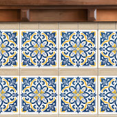 Carreau Moderne Azulejo Bleu Jaune Portugais Lisbonne