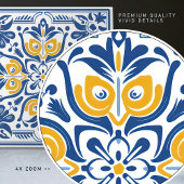 Carreau Moderne Azulejo Bleu Jaune Portugais Lisbonne