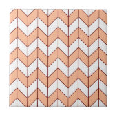 Carreau Moderne Bourgogne pêche à chevrons (Devant)