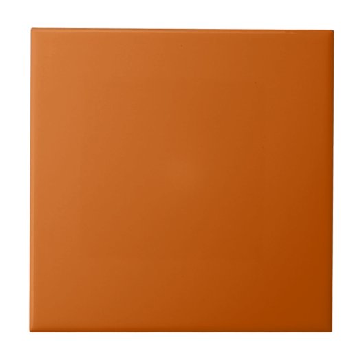 Carreau Moderne Burnt Orange Plain Couleur Solide (Devant)