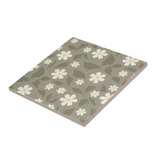 Carreau Moderne carrelage de ferme Daisy Tons olive et ter