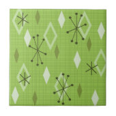 Carreau moderne du milieu du siècle Chartreuse (Devant)