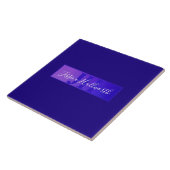 Carreau Moderne Élégant Nom de Script & Monogramme Ombre V (Côté)