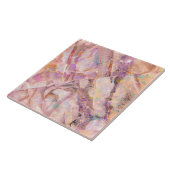 Carreau Moderne Élégant Simple Marbre Clair Rose (Côté)