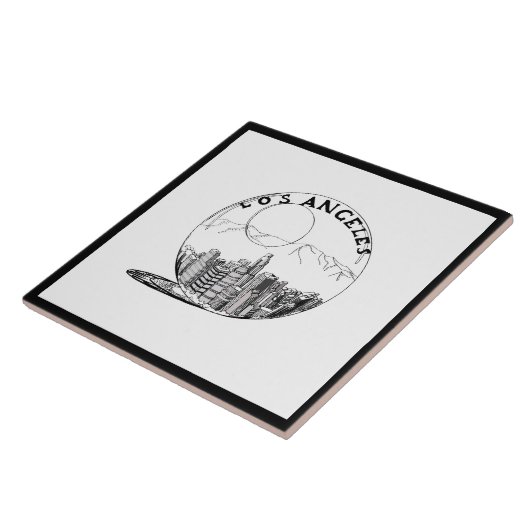 Carreau Moderne et élégant Los Angeles Sity Black White (Côté)