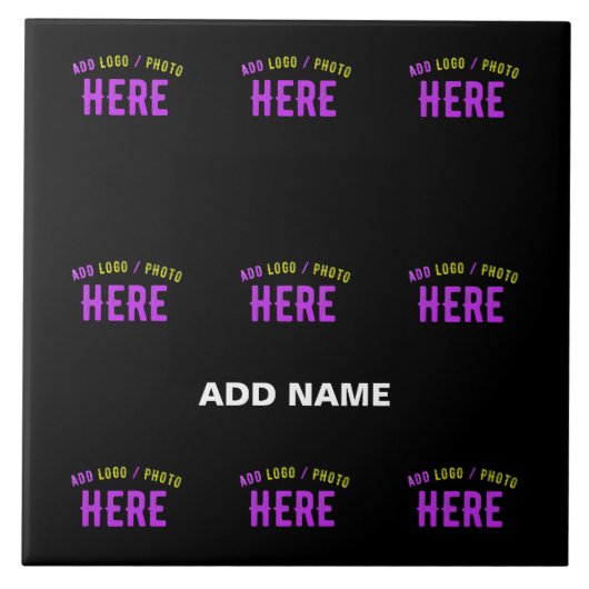 CARREAU MODERNE ET MODERNE PERSONNALISABLE NOIR VÉRIFIÉ (Devant)