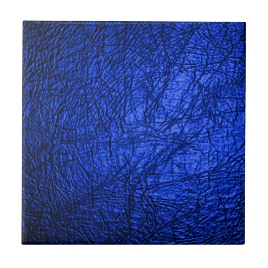 Carreau Moderne Faux Blue Leather Texture (Devant)