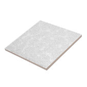 Carreau Moderne Floral Blanc Motif contemporain (Côté)