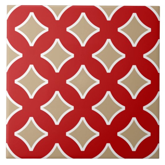 Carreau Moderne, forme de diamant, motif élégant (Devant)