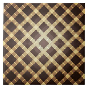 Carreau Moderne Mid géométrique motif décoratif marron gra