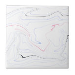 Carreau Moderne & minimaliste rose, noir, bleu, marbre bla<br><div class="desc">Elégant look marbré.</div>