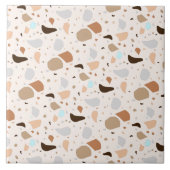 Carreau Moderne Retro Terrazzo Pierre Bleu Brown Mix Motif (Devant)