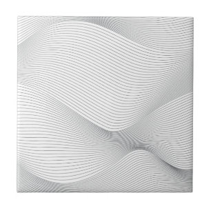 Carreau Moderne, simple, cool, abstrait motif d'onde de mo