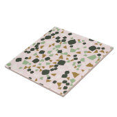 Carreau Moderne Simple Rose Terrazzo Carrelage vert (Côté)