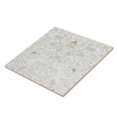 Carreau Moderne Simple Terrazzo Carrelage blanc (Côté)