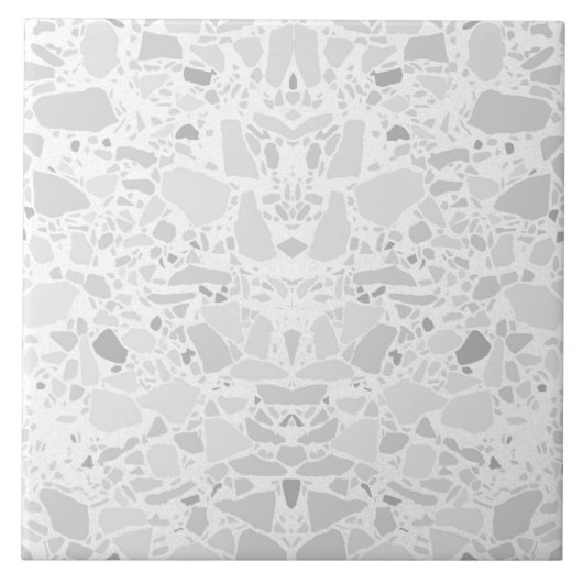 Carreau Moderne Simple Terrazzo Carrelage blanc (Devant)