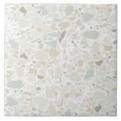 Carreau Moderne Simple Terrazzo Carrelage blanc (Devant)