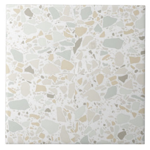 Carreau Moderne Simple Terrazzo Carrelage blanc