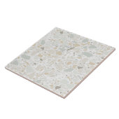 Carreau Moderne Simple Terrazzo Carrelage blanc (Côté)