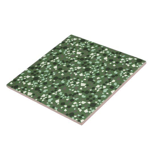 Carreau Moderne Simple Terrazzo Carrelage vert (Côté)