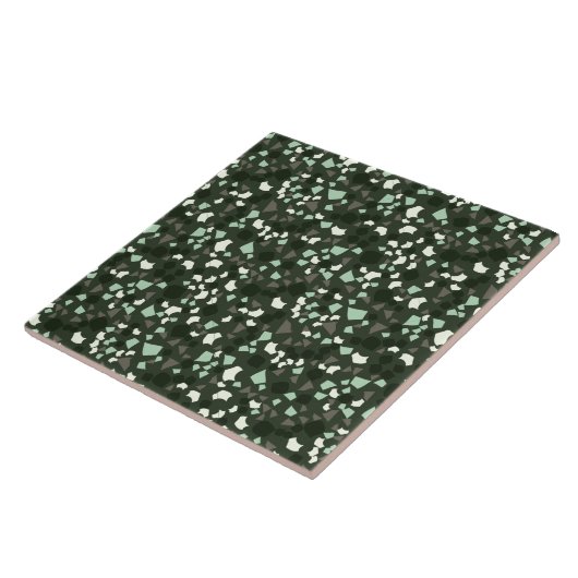 Carreau Moderne Simple Terrazzo Carrelage vert (Côté)