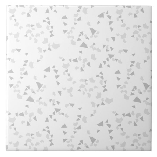 Carreau Moderne Simple Terrazzo Gris Carrelage blanc (Devant)