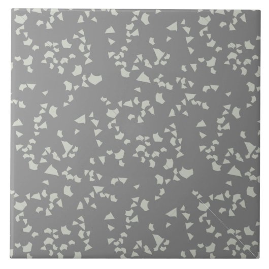Carreau Moderne Simple Terrazzo Gris Carrelage blanc (Devant)