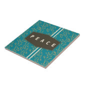 Carreau Moderne Turquoise Berry Paix (Côté)