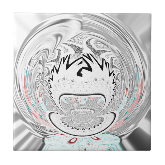 Carreau Moderne Urban Ash Gris Flora Abstrait Motif Art (Devant)