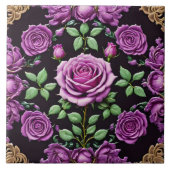 Carreau Moderne violet Rose belle collection Céramique (Devant)