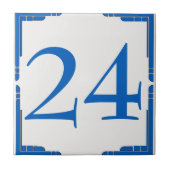 Carreau Modifier le numéro de la maison, bleu (Devant)