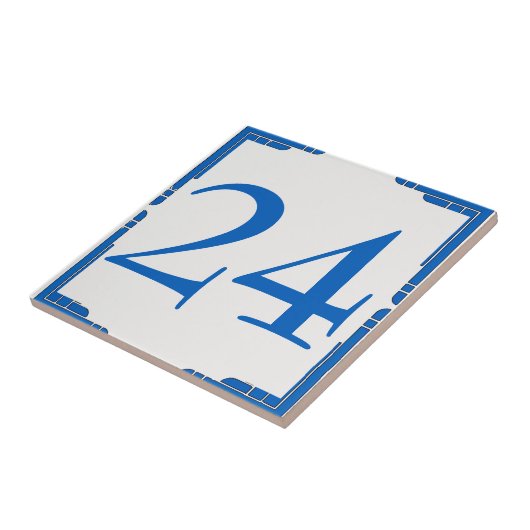 Carreau Modifier le numéro de la maison, bleu (Côté)