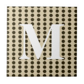 Carreau Moeurs épices de chocolat points avec monogramme (Devant)