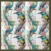 Carreau moineau et floral