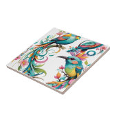 Carreau moineau et floral (Côté)