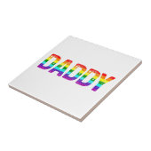 Carreau Mois Gay pride papa Fête des pères LGBTQ Rainbow F (Côté)