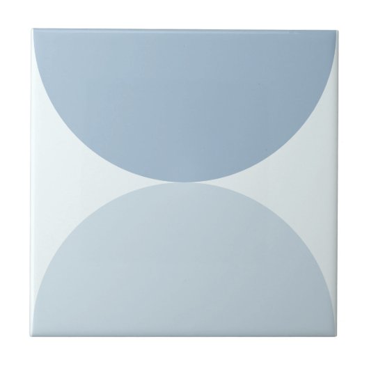 Carreau Moitié-cercles bleus simples Conception géométriqu (Devant)