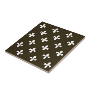 Carreau Moka Neutral Fleur de Lys de Café